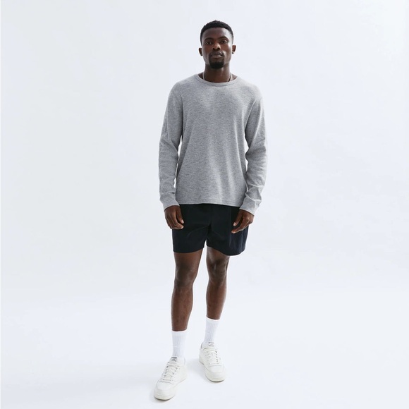 Reigning Champ grey 1x1 slub cotton long sleeve shirt - Picture 1 of 3